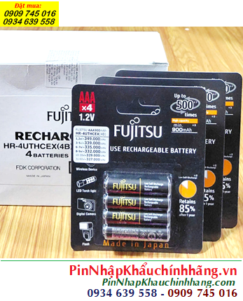 COMBO 01hộp 10vỉ=40viên Pin sạc AAA950mAh 1.2v Fujitsu HR-4UTHCEX(4B) NHẬT _Giá chỉ 3.290.000đ/HỘP